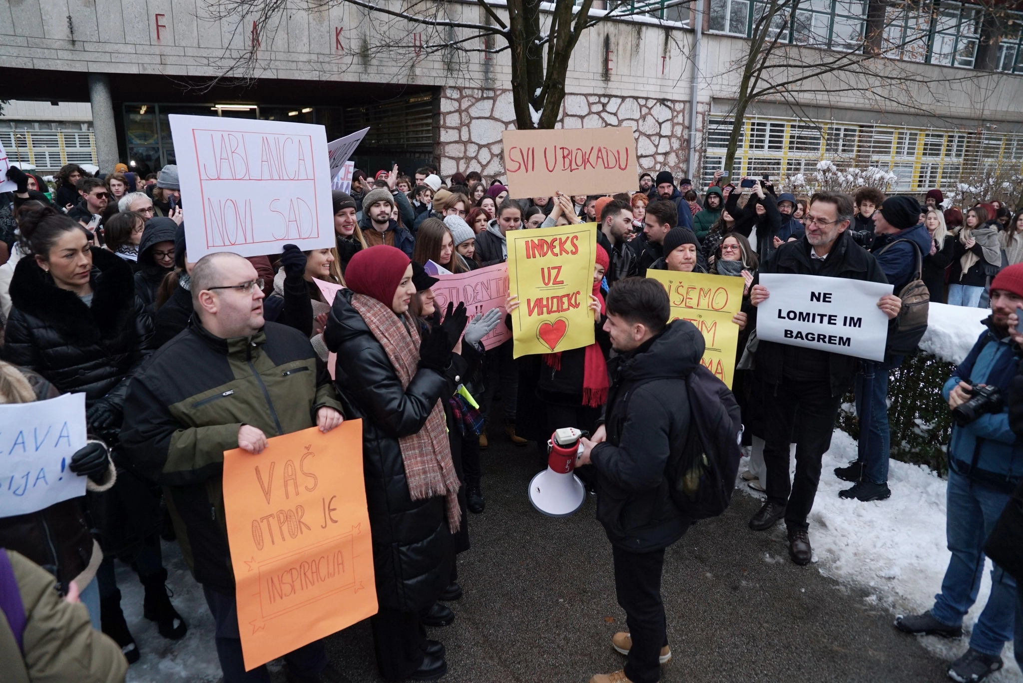 Sarajevski studenti prosvjedovali u znak podrške kolegama u Srbiji